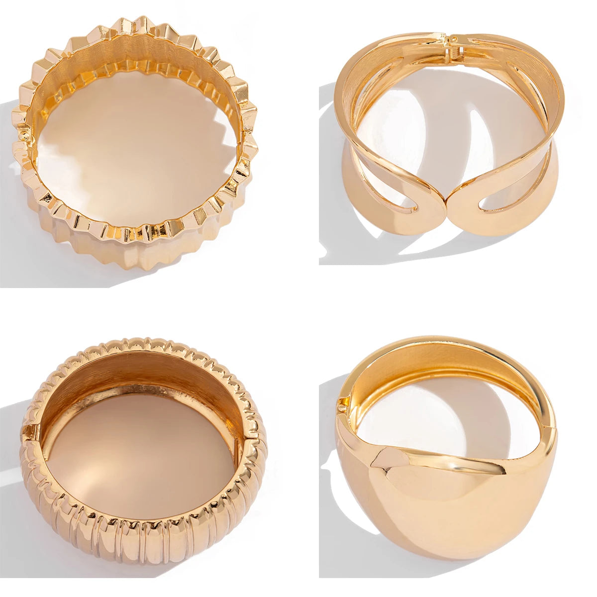 Gemma Chunky Cuff Bracelet — Bold Gold & Silver Bangle