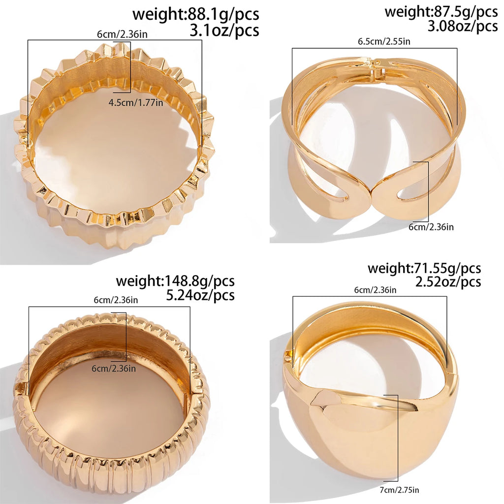 Gemma Chunky Cuff Bracelet — Bold Gold & Silver Bangle