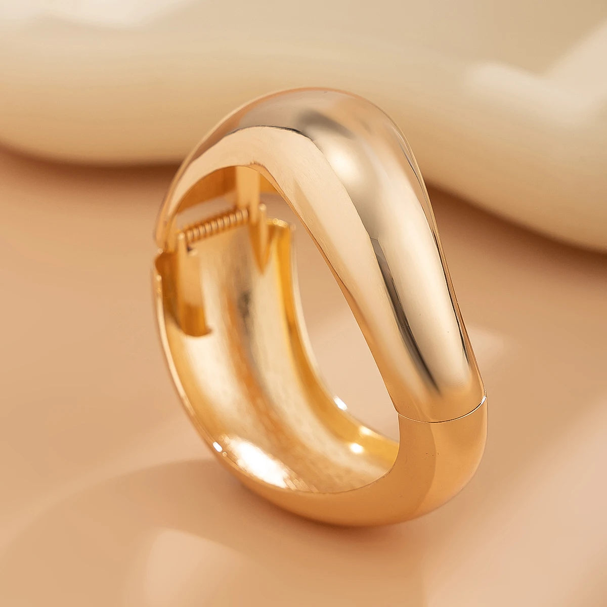 Janine Bold Cuff Bracelet — Gold & Silver Statement Bangle